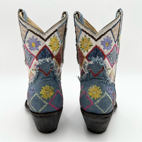 Old Gringo Yippee Ki Yay by Heirloom Short Embroidered Patchwork Ankle Booties - Picture 6 of 12